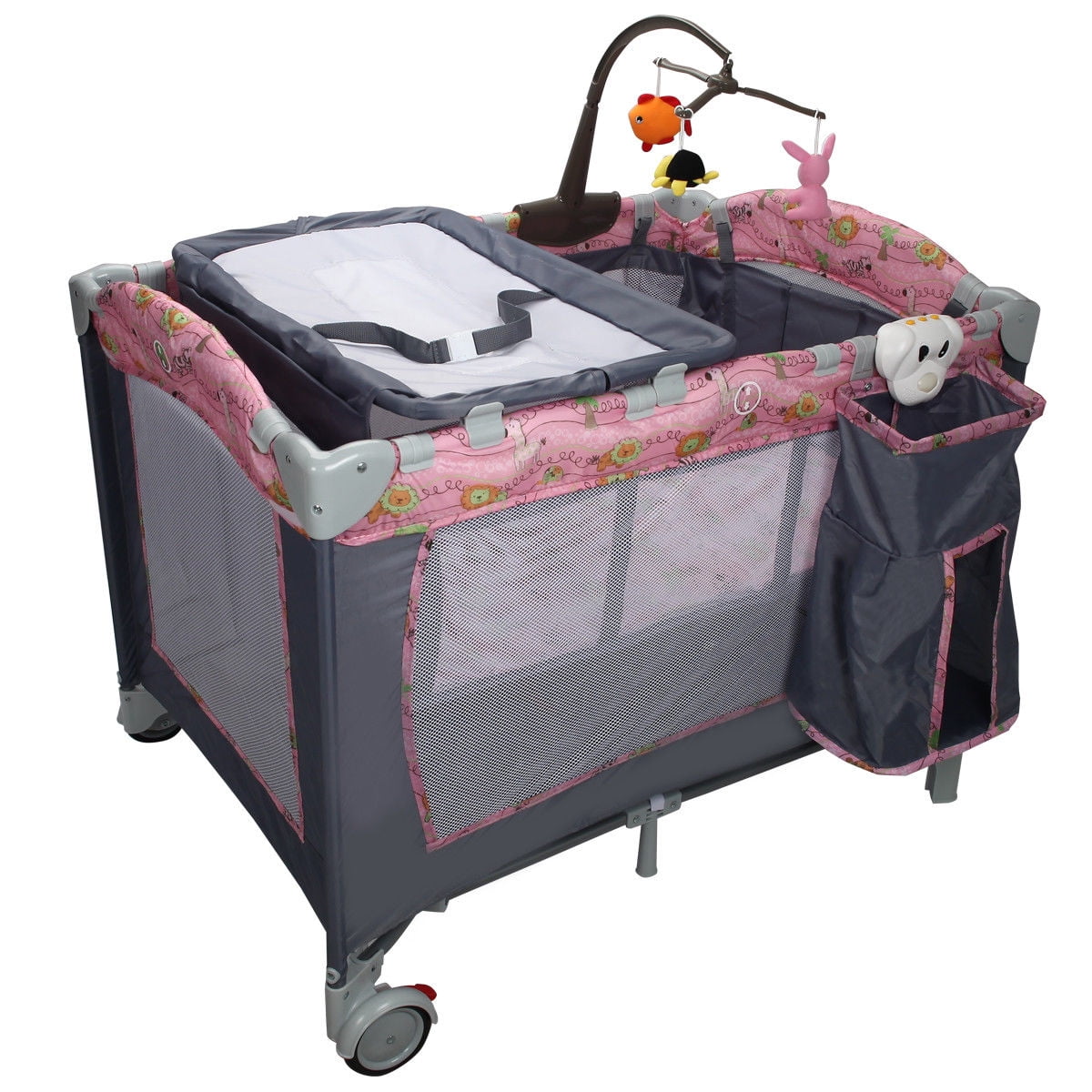 Costway Foldable Baby Crib Playpen Playard Pack Travel ...