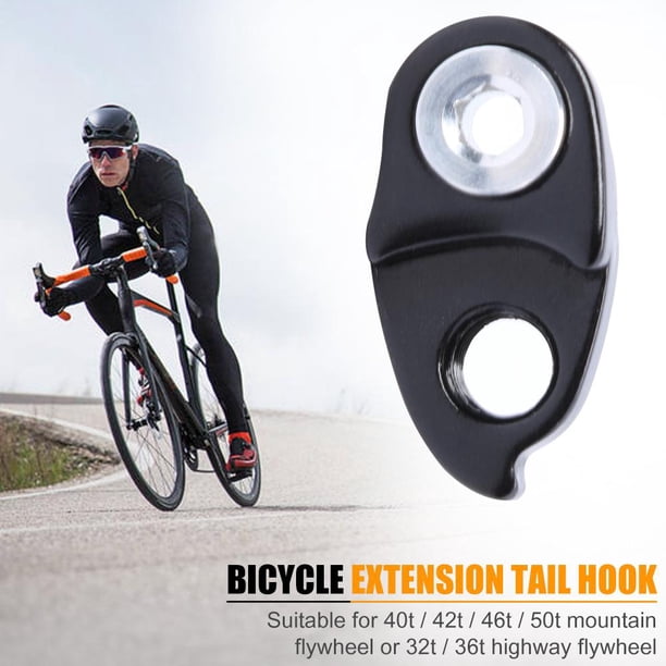 Extensor de gancho de cola de engranaje de extensión de patilla de cambio trasera de bicicleta (negro) Tmvgtek Accesorios para bicicletas