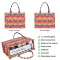 thumbnail image 2 of Large Capacity Tote Bag,Colorful Geometric Pattern Handbag Fashion Luxury Tote Bag,15.7"x13"x 5.1" Inches,Laptop Compatible, 2 of 6