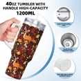 thumbnail image 3 of Uemuo Warm Forest Plants and Deer Print 40oz Ice Bully With Handle And Straw Stainless Steel Vacuum Insulated Cup And 2 In 1 Straw Lid Insulated Travel Tumbler, 3 of 8