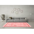 thumbnail image 3 of Ahgly Company Indoor Square Abstract Red Modern Area Rugs, 8' Square, 3 of 4