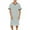 Gray, variant on Fancifize Men's Nightgown V Neck Short Sleeves Nightshirt Long Casual Sleepwear Comfy Soft Loungewear With Pockets