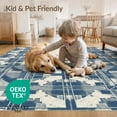 thumbnail image 4 of ODIKA 2'x3' Washable Throw Rug Large Abstract Grey Transitional Mottled Block Layout Muted Plush for Hallway, Study Room, Non-Slip Low Profile, Flatwoven, 4 of 7