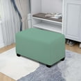 thumbnail image 3 of Housse de Pouf Rectangulaire, Housse Extensible pour Ottoman Housses de Rangement Pliantes pour Ottoman Rectangulaire et Carré Lavable en Machine (Vert Petit), 3 of 7