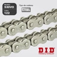 thumbnail image 2 of Cadena para moto 50(530)x122L (ZB) Oil Ring negro D.I.D., 2 of 7