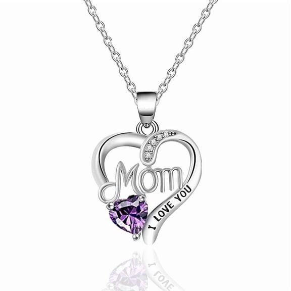 "I Love You Mom" Necklace - Personalized Mother's Day Gift for Mom, Gold/Silver Plated Pendant