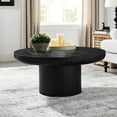 thumbnail image 5 of 35.98inch Round Coffee Table with Oak Veneer Tabletop for Office and Living Room Simple but Stylish, 5 of 6