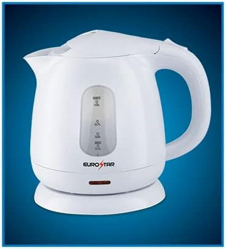 EUROSTAR EKP102WH 1.0L Plastic Electric Kettle, White
