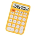 thumbnail image 2 of Calculadora de dígitos, calculadora de escritorio de 12 dígitos, mini pantalla LCD grande fácil de usar Amarillo, 2 of 9