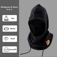 thumbnail image 1 of LNGOOR Winter Warm Unisex Hat and Gloves Set - Soft Polyester Drawstring Ear Warmer Face Mask  Cold Proof Fitted Knit Fabric  Machine Washable  Essential for Cycling  Outdoor  Fishing  Tr, 1 of 5