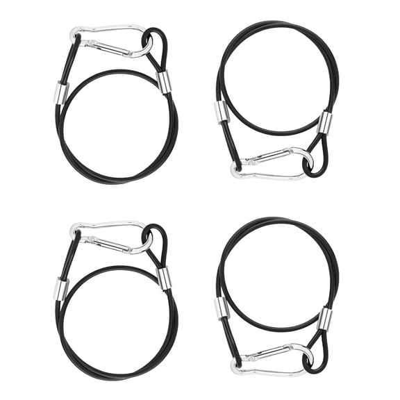4pcs Resilient Coated Wire Lines Secure Chain Cable Rope for Bird Baths and Wind Sounds