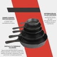 thumbnail image 3 of Sartenes de Hierro Fundido, Sartenes Antiadherentes, Juego de 5 Sartenes Antiadherentes Freír, Multifuncional Sarten Hierro Fundido, 5 Piece Chef Set - 10cm, 14cm, 16cm, 20cm, 26cm, 3 of 4