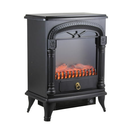 Comfort Zone Czfp4 Electric Fireplace Stove Heater Black