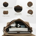 thumbnail image 5 of Egoelife Vintage Canvas Messenger Bag for Men Women 15.6" Small Work Satchel Bag Travel Crossbody Shoulder Bag Laptop Bag Bookbag, 5 of 7
