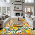thumbnail image 3 of 5x8 Area Rugs for Living Room, Orange Lemons Non Slip Area Rugs for Kitchen Bedroom Entryway, Summer Botanical Pastoral Elegant Washable Carpet Runner Rug Floor Mats for Bedroom Home Decor, 3 of 8