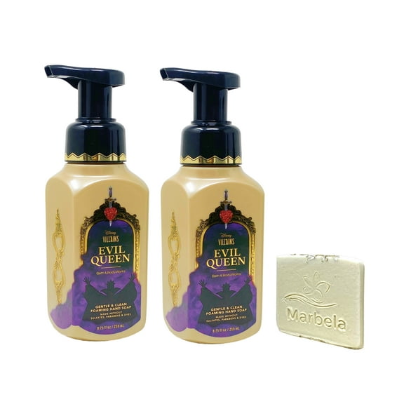 Bath & Body Works Disney Villains Collection Evil Queen - 2 Piece Gentle & Clean Foaming Hand Soap Set with a Natural Oats Mini Soap