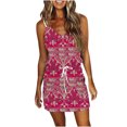 thumbnail image 2 of SMihono Robe d'Été pour Femmes Grande Taille Mode pour Femmes Couleur Unie Confortable Ample Sans Manches Décontractée Hauts Robe, 2 of 5