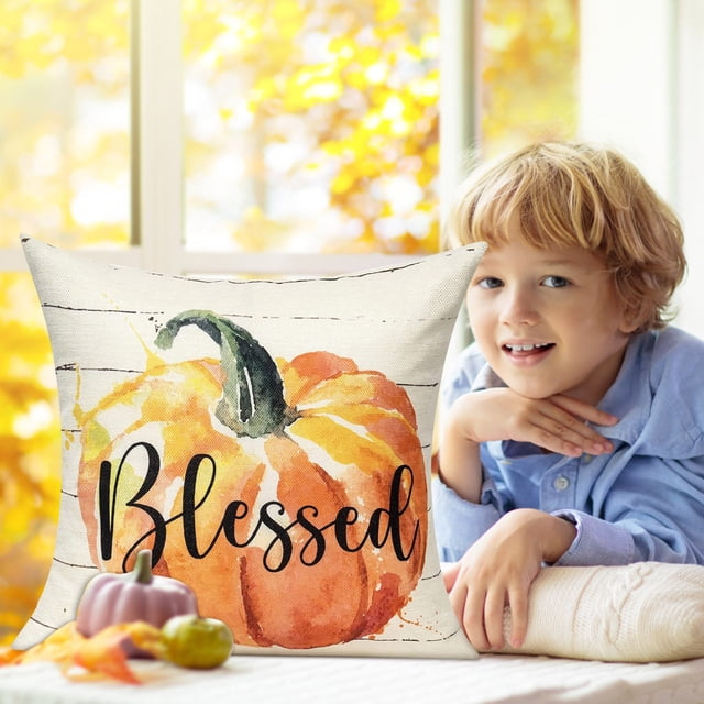 TIMIFIS Halloween Decorations Throw Pillows 1Pc Autumn Pumpkining Festival Pillowcase Family Decoration Cushion Cover Family Pillowcase Fall Decorations For HomeFall