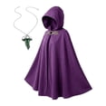 thumbnail image 2 of LEKWK Renaissance Hooded Cloak Women Medieval Velvet Cape Vintage Halloween Costume Woodland Elf Apparel Cosplay Themed Party Fancy Dress, 2 of 9