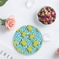 thumbnail image 4 of RYLABLUE Ocean Sea Turtle Set of 6 Round Coaster for Drinks, Absorbent Ceramic Stone Coasters Cup Mat with Cork Base for Home Kitchen Room Coffee Table Bar Decor, 4 of 5