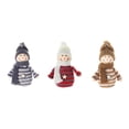 thumbnail image 5 of kiskick Cute Christmas Tree Pendant - with Hat Scarf Striped Clothing Gifts Smiling Face, Scene Layout Wardrobe Decor, Xmas Woolen Yarn Plush Doll Snowman Pendant Party Supplies, 5 of 8
