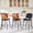 Black, variant on GrandNoor White Modern Counter Height Bar Stools Set of 3 with Natural Rattan Cane and Solid Wood Backs, 24 Inch Upholstery with Metal Chrome Legs Mid Century Bar Chairs