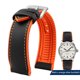 thumbnail image 3 of Correa de reloj de lona impermeable de caucho y silicona para deportes al aire libre de 19, 20, 21 y 22 mm de la serie Citizen Helmsman/Commander, 3 of 5