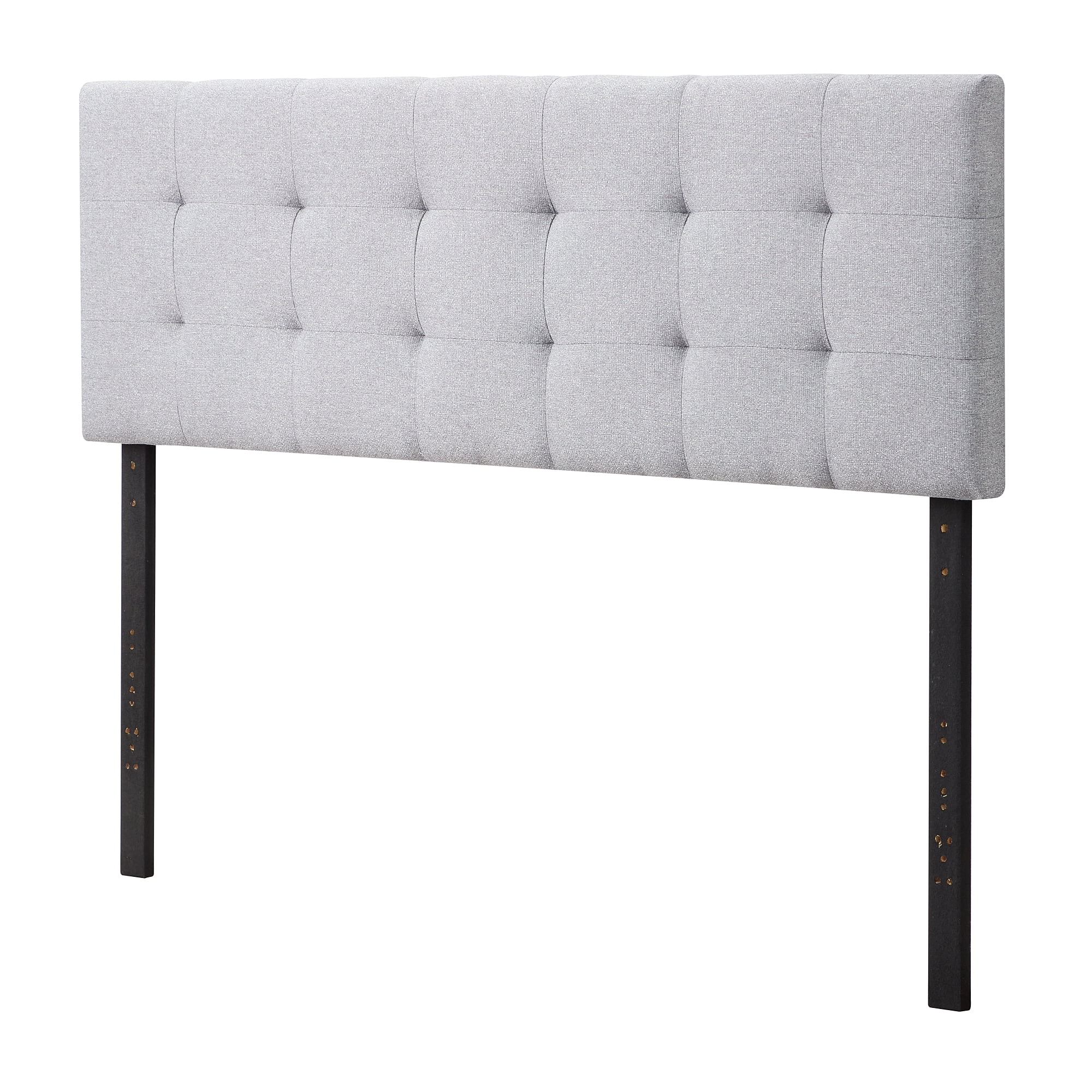 Rest Haven Eugene Square Tufted Upholstered Headboard, Queen, Gray