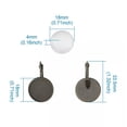 thumbnail image 4 of U8MO 10 Sets Bronze Brass Leverback Earwire Earring Setting Bezel & 18mm Glass Covers, 4 of 8