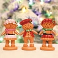 thumbnail image 2 of Shoreew Gingerbread Man Figurine Christmas Resin Gingerbread Statue with Dress/Suit Holiday Tabletop Ornament for Home Kitchen Mantel Decorations, 2 of 7