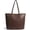 Coffee, variant on CoCoMangos Zipper Tote Bag for Women Soft Vegan Leather Handbag for Work, Travel & Everyday Use