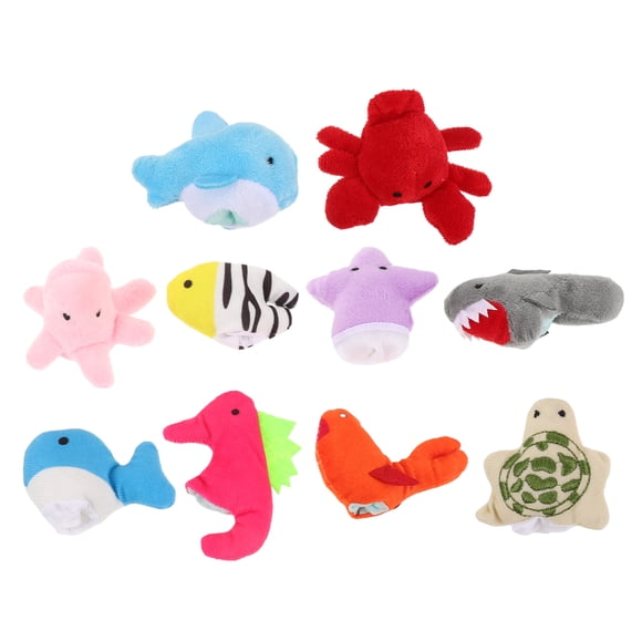 KAKOWELY 10pcs Sea Animals Finger Puppets Set,4.72"X3.94"X1.57"
