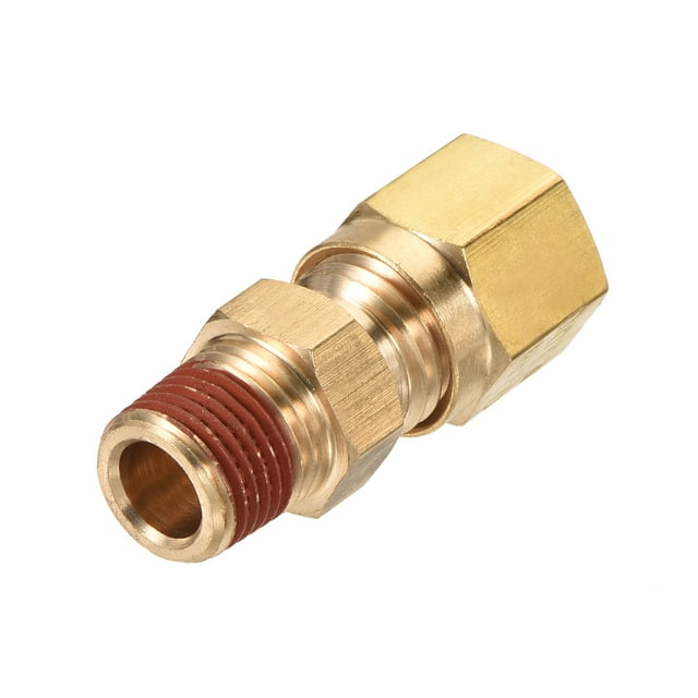 Unique Bargains Raccord de Tube de Compression en Laiton 1/8NPT x 1/4 Pieds Tube OD Adaptateur de Couplage Droit