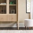 thumbnail image 3 of Samantha Modern Fluted Glass Bookshelf Cabinet, Coastal Oak, 3 of 16