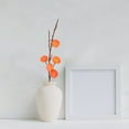 thumbnail image 5 of FRCOLOR Chic Artificial Flower with Iron Wire for Home Decor Orange Color 1 Pc Highly Simulated Persimmon, 5 of 8