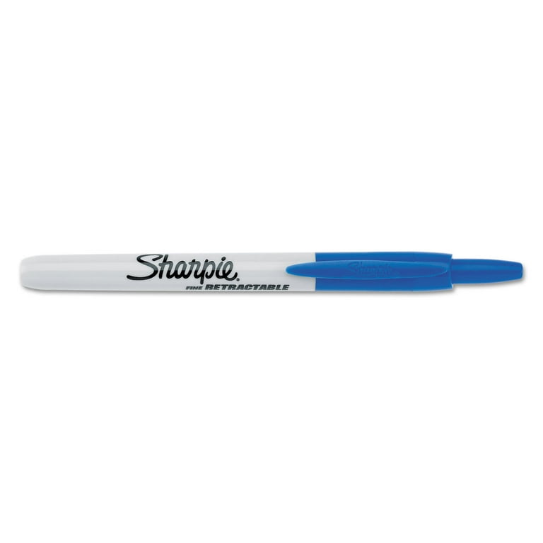 Sharpie 37003 Blue Ultra-Fine Point Permanent Marker - 12/Pack