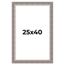25x40 Frame Grey Real Wood Picture Frame Width 2.75 Inches | Interior Frame Depth 0.5 Inches |