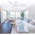 thumbnail image 3 of Ceiling Fans without Lights 56 Inch White Ceiling Fan No Light for Bedroom Living Room, Low Profile Outdoor Ceiling Fans for Patios, Remote Control, Reversible 3 Blades, Ventilador de Techo, 3 of 9