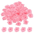 thumbnail image 1 of Unique Bargains Mini Satin Ribbon Roses Tiny Fabric Flowers Embellishments Rosettes Applique Pink 50 Pcs, 1 of 5