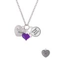 thumbnail image 2 of Delight Jewelry Silvertone Big Sister Rock on AB Crystal Heart - Purple Heart Nurse Strong Zoe Necklace, 2 of 4