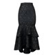 thumbnail image 4 of Gibobby mini faldas de tul elegante con encaje dorado para mujer(Negro, L), 4 of 5