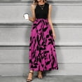 thumbnail image 3 of HAJWOH Summer Church Dresses for Women 2026 Elegant Sleeveless Summer Dresses with Belt Flowy Long Dresses Casual Y2k Boho Dresses Pink XL, 3 of 5