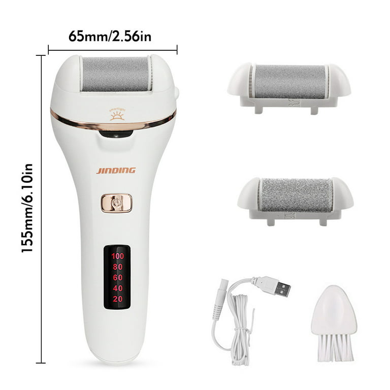 Hoxida Electric Callus Remover for Feet (with Dander Vacuum Cleaner),  Quartz, Rechargeable Foot Pedicure Tools Foot File, Professional Foot Care  Kit