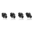 thumbnail image 5 of Adaptador macho AN6 a AN6, 4 piezas de aluminio anodizado negro AN6 a AN6 adaptador de línea de combustible de ajuste macho recto para Flare Union, 5 of 5