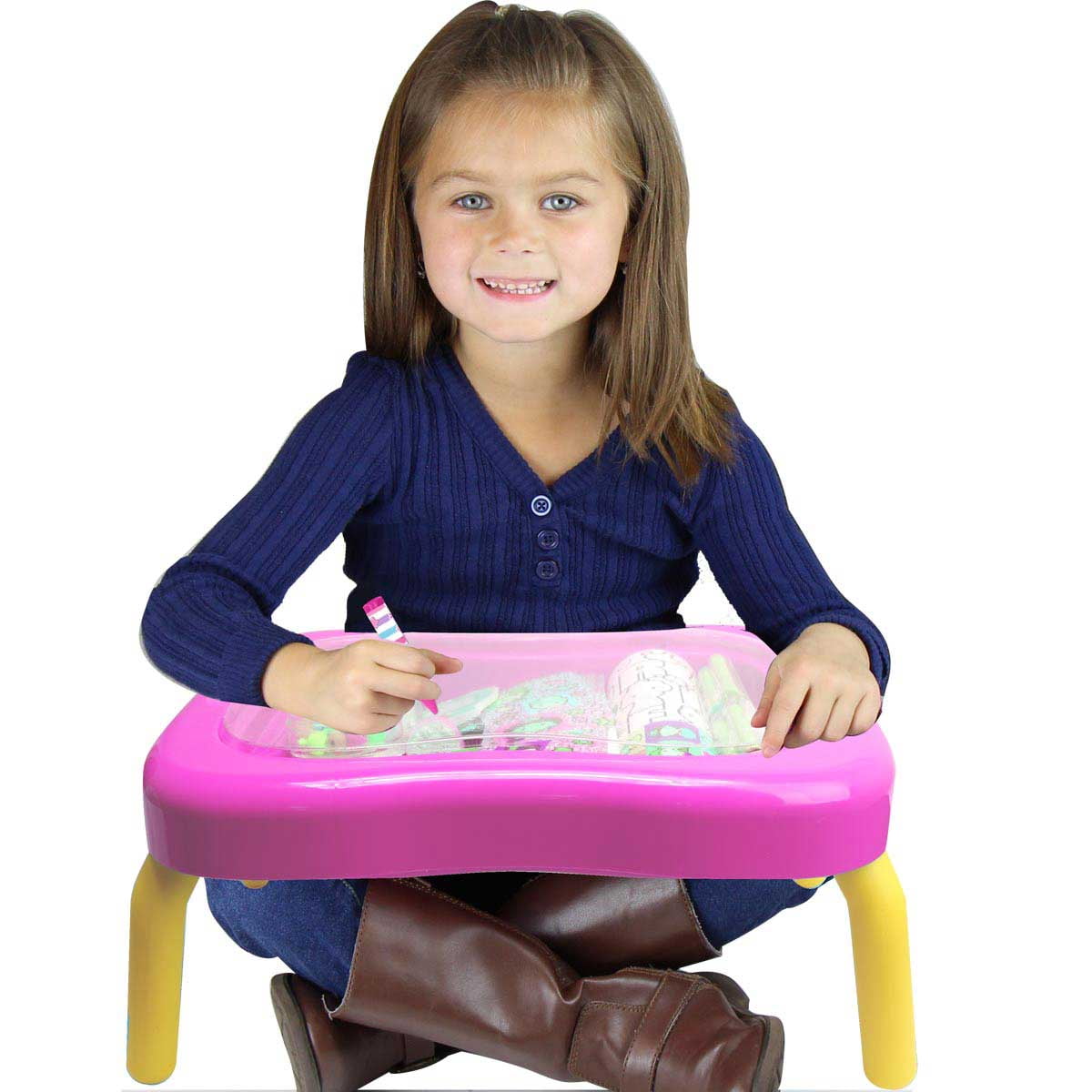 Kindi Kids Plastic Activity Table - multicolored, For Ages 3+