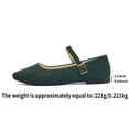 thumbnail image 3 of Xucatan Trendy Women's Buckle Strap Pointed Flats with Low Block Heel, Slip-On Comfort Shoes with Padded Footbed, Non-Slip Flexible Sole Lightweight Walking Shoes for Daily Outfits Gift, 3 of 9