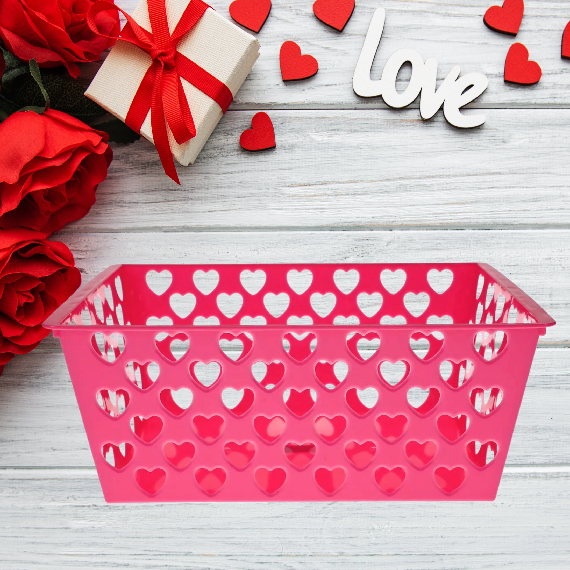 Large Pounding Hearts Valentine Basket