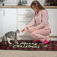 thumbnail image 2 of 2 Pcs Merry Christmas Kitchen Rugs and Mats Set Gingerbread Man Winter Snowflake Kitchen Mats for Floor Non Skid Kitchen Floor Matfor Outdoor Bedroom (47x17+30x17 Inches), 2 of 6