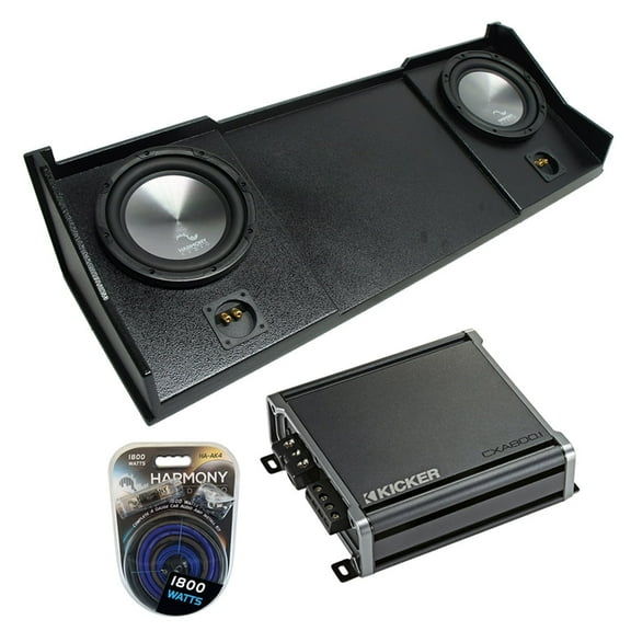 1994-2001 Fits Dodge Ram Truck Harmony A102 Dual 10" Rhino Sub Box & CXA8001 Amp