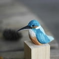 thumbnail image 5 of Handmade Wooden Carved Bird Decor by Keaiart, Sculpted Hand-Painted Bird Figurines Small Home Decor Bird Statue Shelf Decor BFF Gifts for Bird Lovers(Blue Kingfisher), 5 of 5